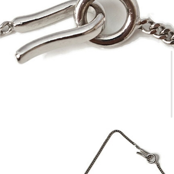 Chanel necklace/pendant CHANEL camellia motif/coco mark/CC rhinestone silver - Picture 4 of 7